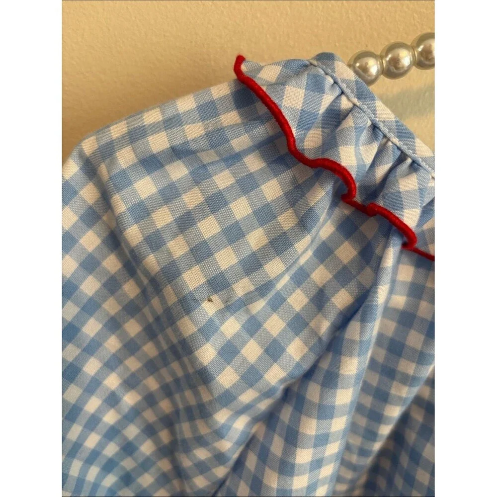 Sweet Dreams Light Blue and White Gingham nightgown size 10